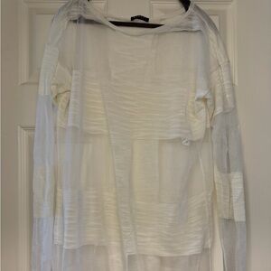 Sisley Sheer Cream Blouse, size L